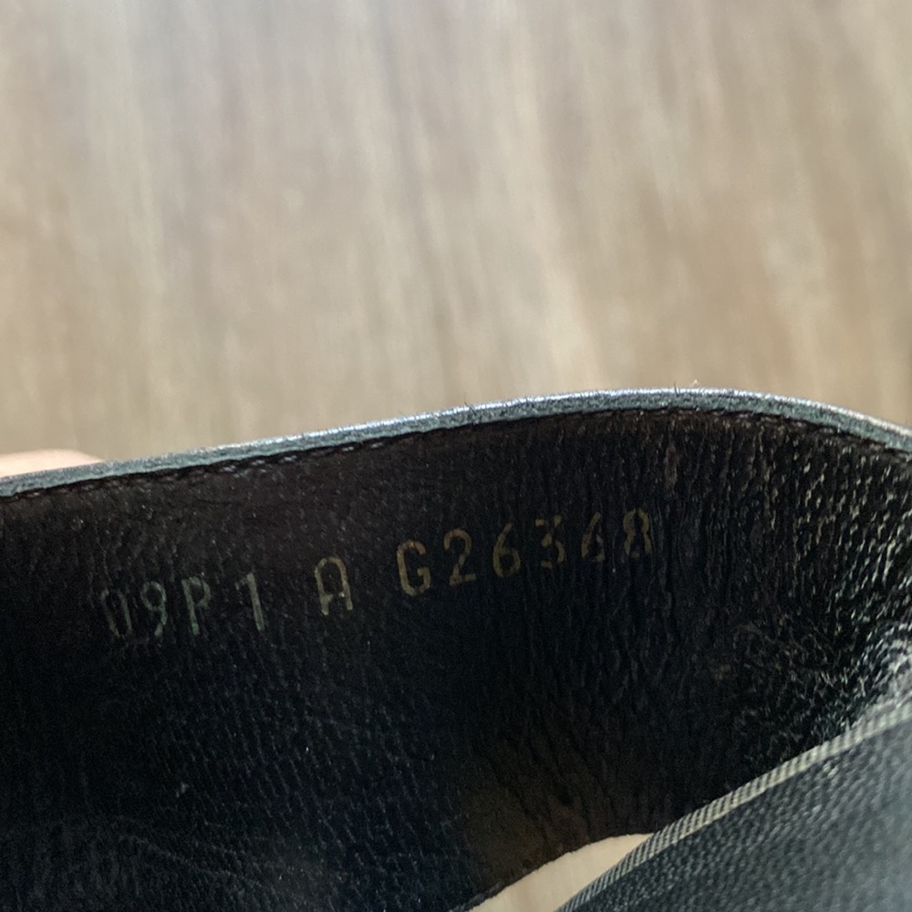 CHANEL Paris CC Black Leather Ribbon Bow Mules Heels Shoes 37.5 - Picture 12 of 12